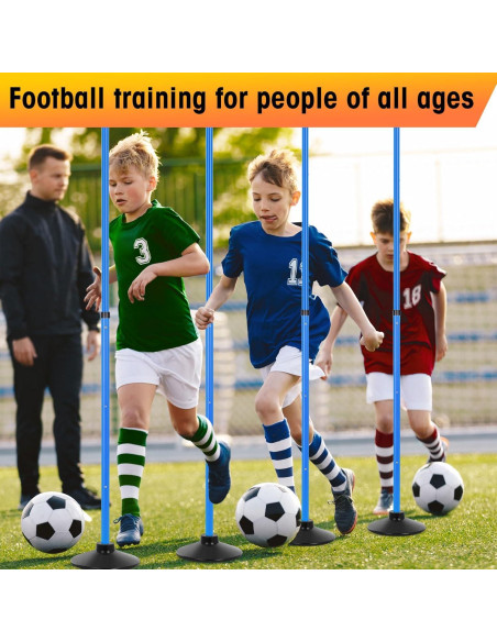 Postes de Agilidad Sonwyoung 8 Pcs PVC con Base de Goma