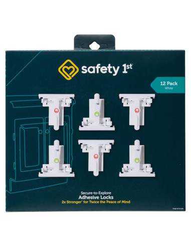 Cerraduras Adhesivas Safety 1st Secure-to-Explore 12 Pzas