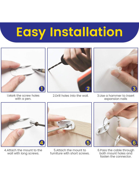 Anclajes de Muebles 4our Kiddies 10 Paquete Seguridad Infantil