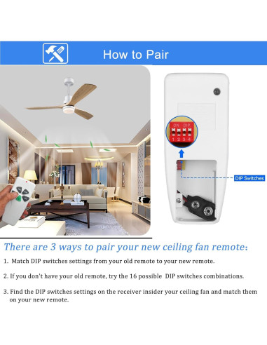 Control Remoto FAN53T para Ventilador de Techo Harbor Breeze