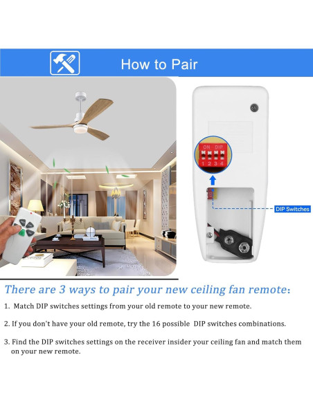 Control Remoto FAN53T para Ventilador de Techo Harbor Breeze