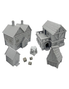 Set de Terreno Modular Medieval Pintable Hautico 18mm