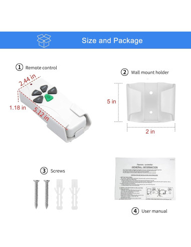 Control Remoto FAN53T para Ventilador de Techo Harbor Breeze