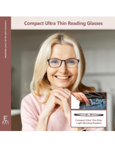 EASY READ Gafas de Lectura Ultra Delgadas 2 Paquete con Luz Azul 2