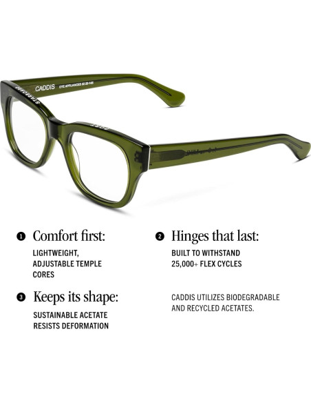 Gafas de lectura unisex Miklos 1.75x Verde Patrimonio