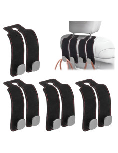 Ganchos para Coche Cobee 4PCS Doble Gancho Soporte Negro