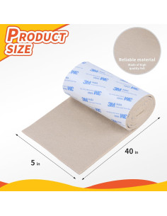 Almohadillas de Fieltro Autoadhesivas VOCOMO 12.7x101.6 cm Beige 2