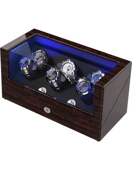 Enrollador de Reloj DOOMOOK para 6 Relojes Automáticos con LED Enrollador de Reloj DOOMOOK para 6 Relojes Automáticos con LED