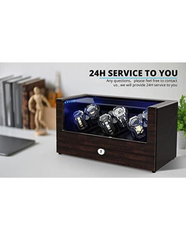 Enrollador de Reloj DOOMOOK para 6 Relojes Automáticos con LED