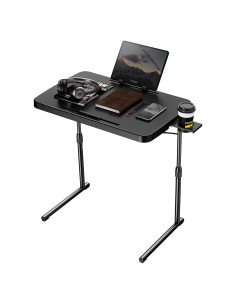 Mesa de bandeja de TV Allpop Ultra ajustable negra 70.1x45 cm