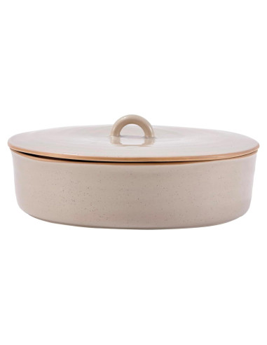 Calentador de Tortillas de Cerámica Bico Beige 23 cm con Tapa