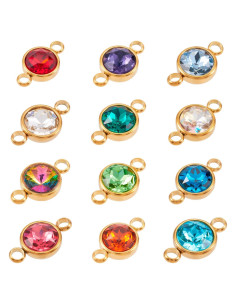 12 Encantos Redondos de Piedra de Nacimiento PH PandaHall