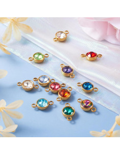 12 Encantos Redondos de Piedra de Nacimiento PH PandaHall 2