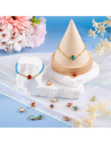 12 Encantos Redondos de Piedra de Nacimiento PH PandaHall