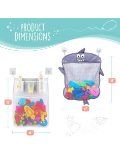 Organizador de Juguetes de Baño Comfylife Tiburón + Letras y Números 2