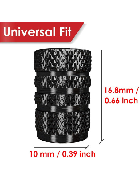 Tapones de Válvula de Neumático SAMIKIVA Aluminio 12 Piezas