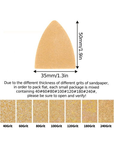 Kit de Almohadillas de Lijado Gulrear 72PCS para Herramientas Oscilantes