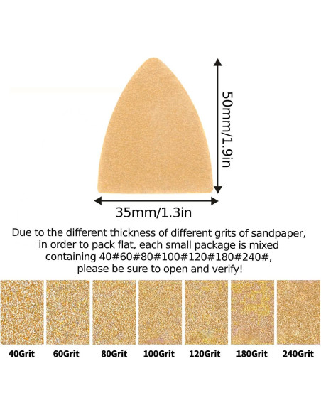 Kit de Almohadillas de Lijado Gulrear 72PCS para Herramientas Oscilantes Kit de Almohadillas de Lijado Gulrear 72PCS para Herramientas Oscilantes