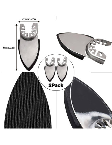 Kit de Almohadillas de Lijado Gulrear 72PCS para Herramientas Oscilantes