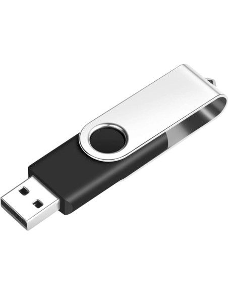 3 Unidades USB 2.0 1GB EASTBULL Flash Drive Metal Negro