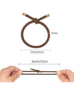 40 Gomas de Pelo Anudadas DealEachDay - 4 Colores, 5MM 2