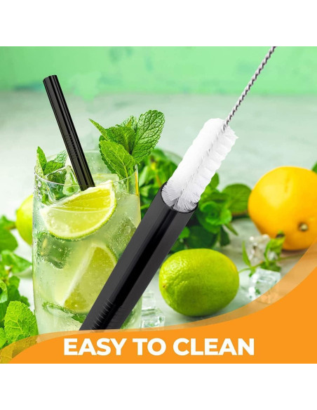 Popotes Reutilizables Vannise de Acero Inoxidable 6 Pzas 0.4" Popotes Reutilizables Vannise de Acero Inoxidable 6 Pzas 0.4"