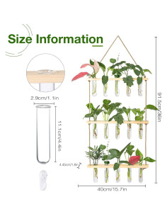 Estación de Propagación de Pared XXXFLOWER con 5 Tubos de Vidrio 2