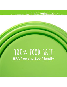 Conjunto de Tazones Plegables para Perros Mighty Paw - 800 ml - Verde 2