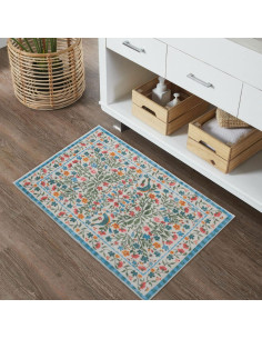 Alfombra de Baño Antideslizante Urtlmaji Beige Floral 45.7x66 cm 2