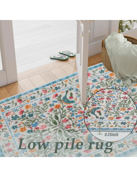 Alfombra de Baño Antideslizante Urtlmaji Beige Floral 45.7x66 cm