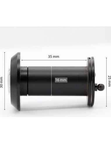 Visor de Puerta Frontal Gunagstar 200 Grados Latón Negro 1 Paquete