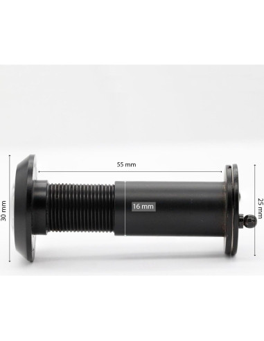 Visor de Puerta Frontal Gunagstar 200 Grados Latón Negro 1 Paquete