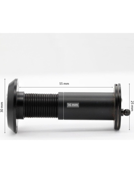 Visor de Puerta Frontal Gunagstar 200 Grados Latón Negro 1 Paquete