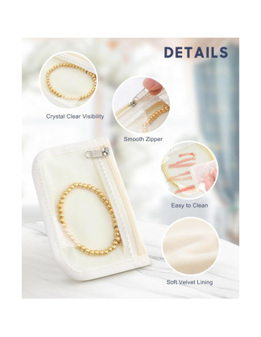 10 Bolsas de Joyería Transparente HOMEHIVE Antioxidantes