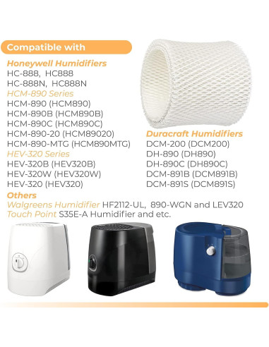 Filtros de Reemplazo ANTOBLE HC-888 para Humidificadores