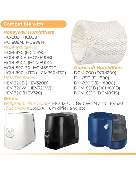 Filtros de Reemplazo ANTOBLE HC-888 para Humidificadores