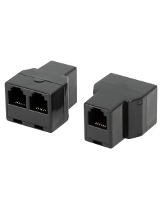 Divisor de Línea Telefónica Uvital RJ12 6P6C 1 a 2 Hembras
