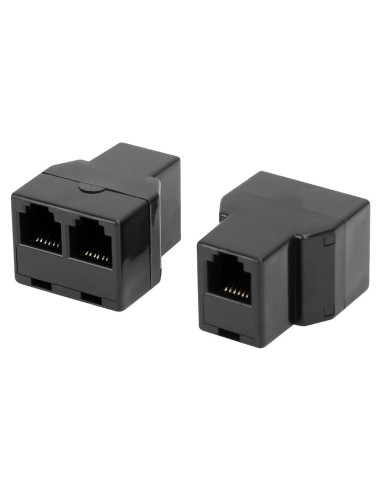 Divisor de Línea Telefónica Uvital RJ12 6P6C 1 a 2 Hembras