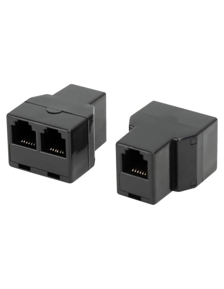 Divisor de Línea Telefónica Uvital RJ12 6P6C 1 a 2 Hembras