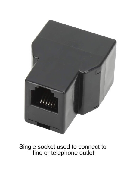 Divisor de Línea Telefónica Uvital RJ12 6P6C 1 a 2 Hembras