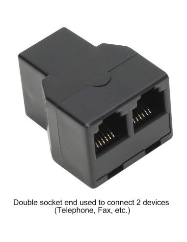 Divisor de Línea Telefónica Uvital RJ12 6P6C 1 a 2 Hembras