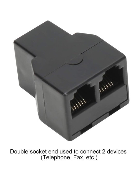 Divisor de Línea Telefónica Uvital RJ12 6P6C 1 a 2 Hembras