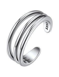 Anillo de Dedo del Pie Ajustable Plata Esterlina 925 SILVERCUTE