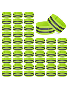 Zubebe 48 Piezas Bandas Reflectantes Verdes para Correr
