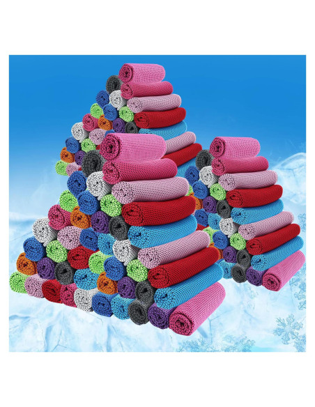 Toallas Frías de Microfibra BBTO - 80 Piezas 30x80 cm Multicolor