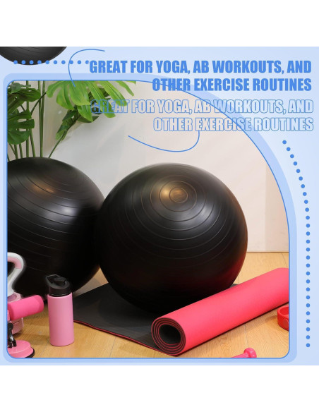 Bolas de Yoga Leyndo 65 cm Antirrotura con Bomba - 2 Pcs