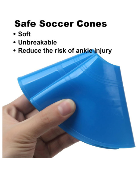 60 Conos de Fútbol DUNCHATY con Bolsa de Transporte