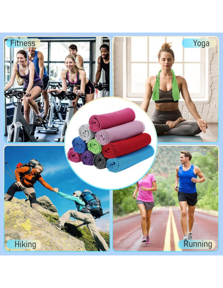 Toallas Frías de Microfibra BBTO - 80 Piezas 30x80 cm Multicolor