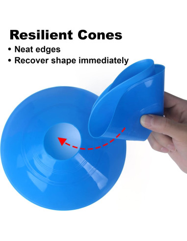 60 Conos de Fútbol DUNCHATY con Bolsa de Transporte