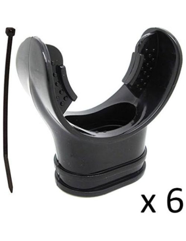 Boquillas de Octopus Scuba Choice con Correa - Paquete de 6